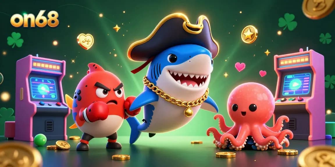 Experience thrilling gameplay with on68's colorful 3D characters and casino elements!