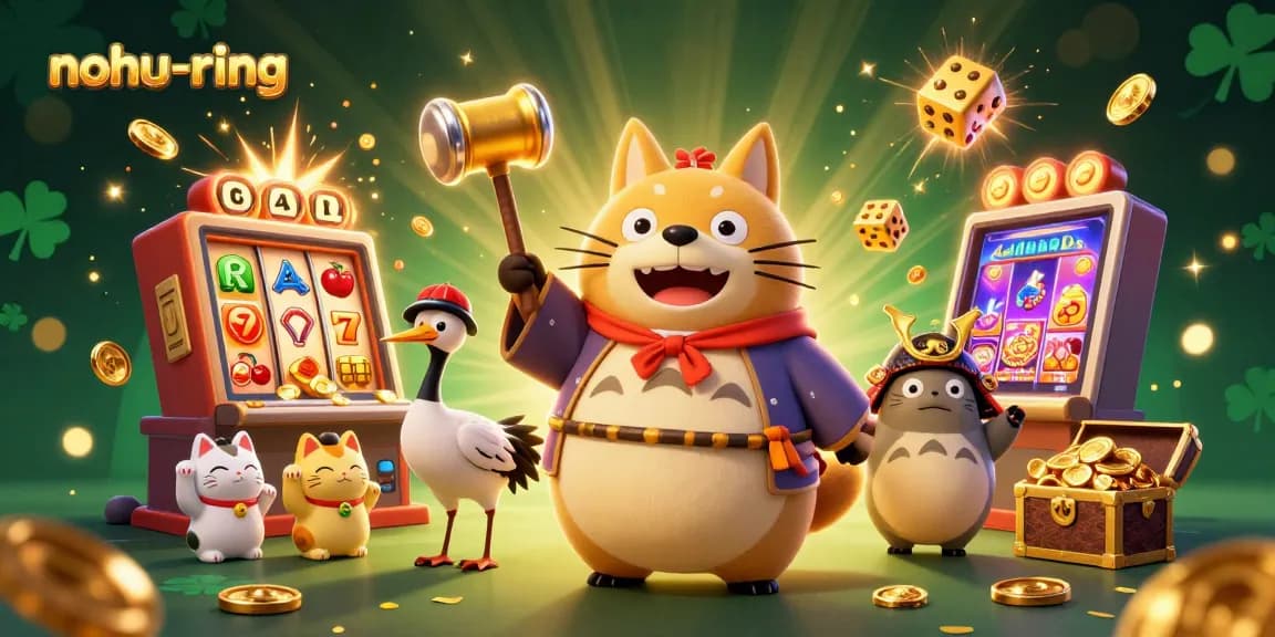 Experience the thrill of nohu-ring with colorful characters, jackpot symbols, and vibrant casino elements!