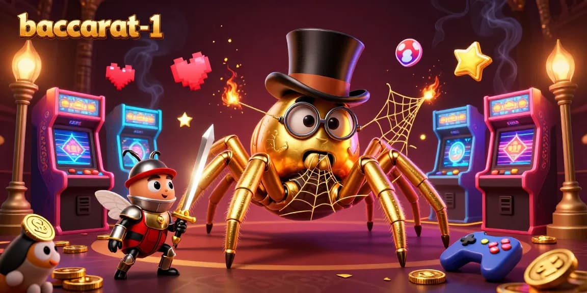 Engage with the dynamic baccarat-1 scene featuring casino-themed elements and characters.