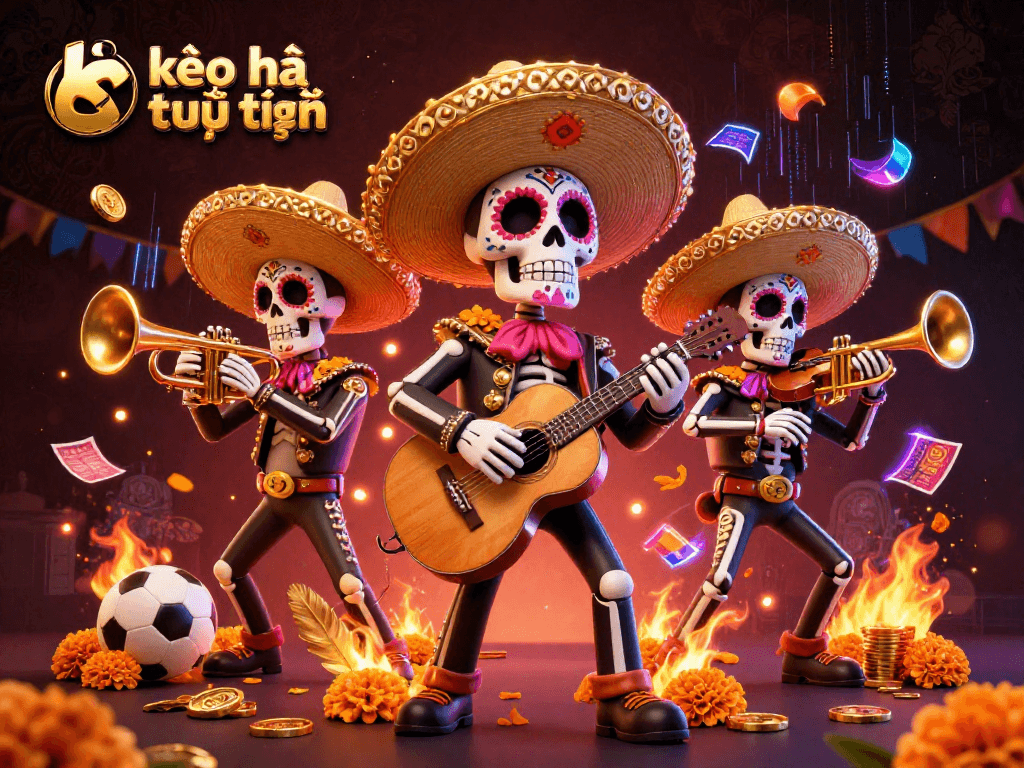 Engage in kèo nhà cái trực tuyến with vibrant characters, sports elements, and dynamic casino visuals.