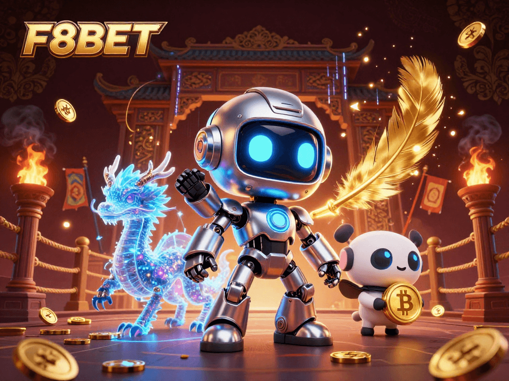 Experience gaming excitement at F8BET with immersive 3D casino elements and characters.