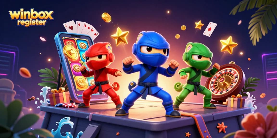 Experience the thrill of winbox register with vibrant chameleons and casino elements in action.