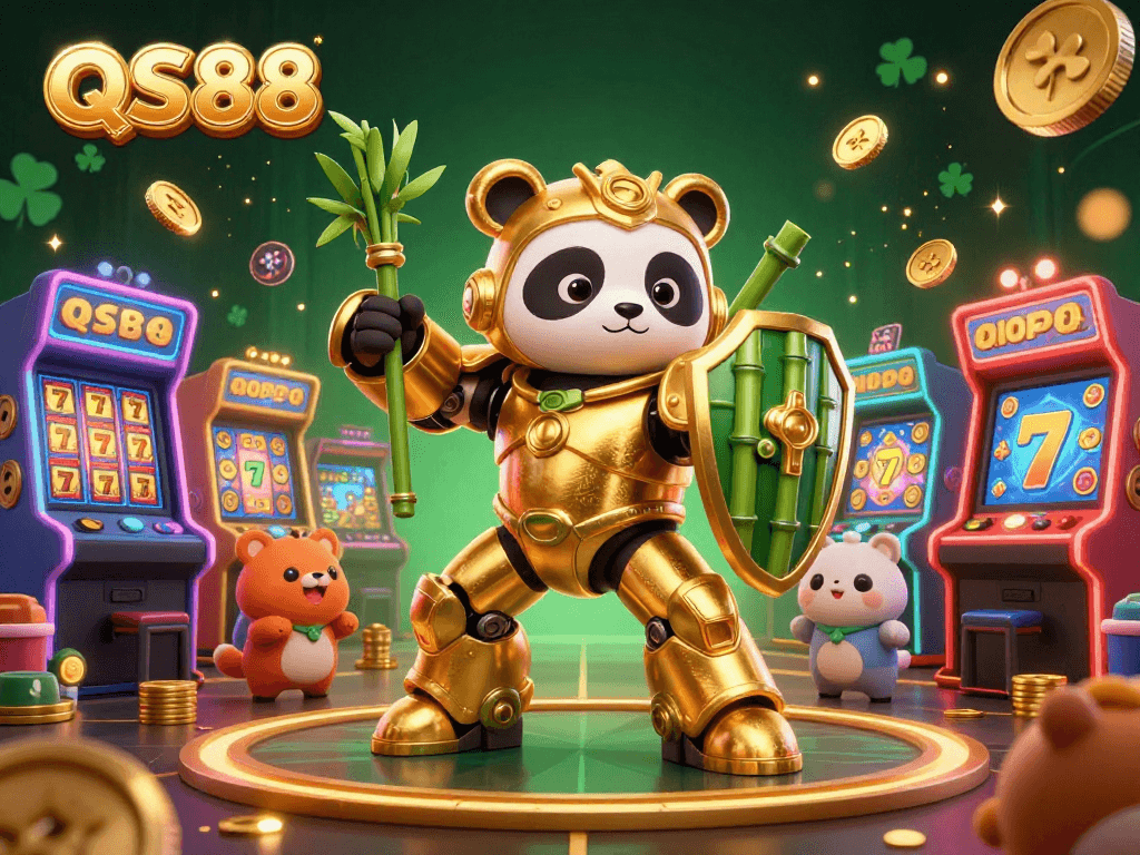Experience QS88 with a vibrant 3D scene packed with action and enchanting casino elements, perfect for gamblers.