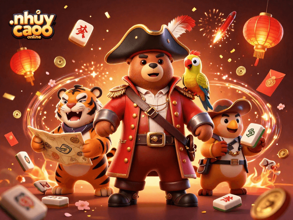 Engage in an immersive nhảy cao online experience with vibrant characters and dynamic symbols.