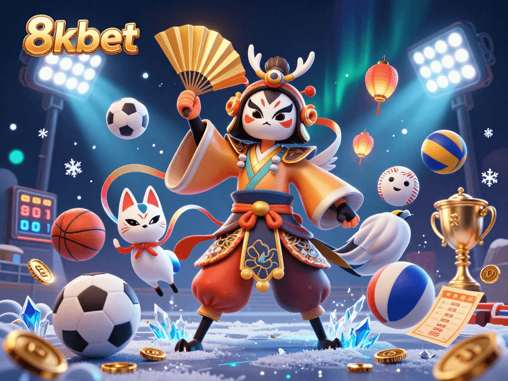 Experience 8xbet's thrilling online gambling scene with dynamic sports elements and enchanting characters.
