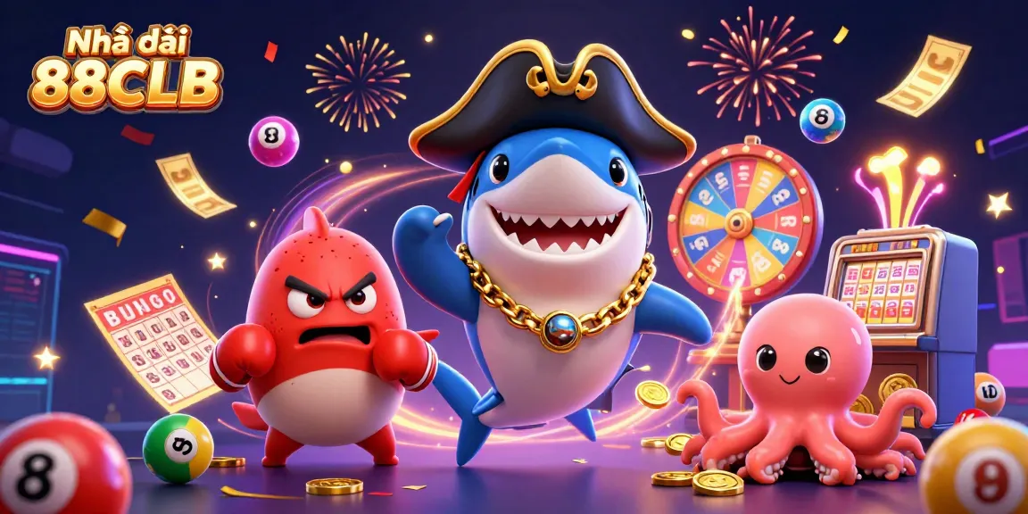 Engage with Nhà cái 88CLB's vibrant online gaming scene, featuring dynamic lottery balls and a captivating casino atmosphere.