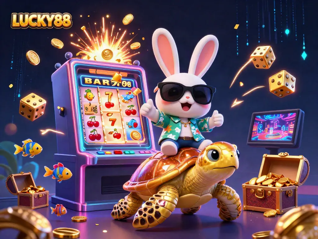 LUCKY88 ignites excitement with its colorful 3D characters and vibrant casino elements, perfect for gamers.
