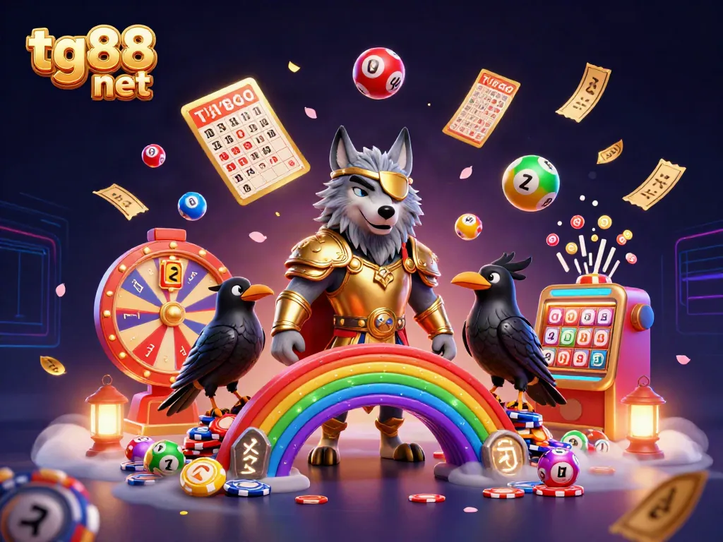 Engage with thrilling lottery gameplay at tg88 net featuring vibrant elements like bouncing balls and sparkling prizes.