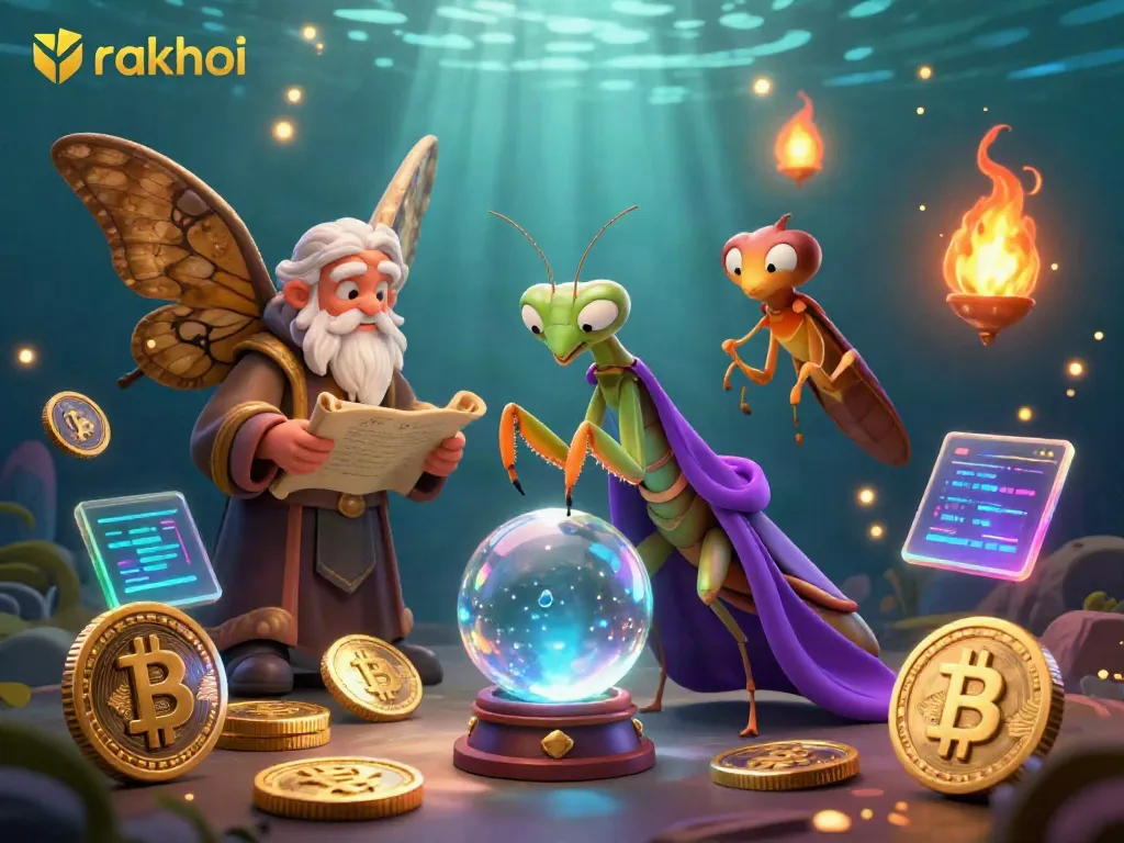 Enhance your rakhoi gaming experience with a mystical fortune teller and ancient librarian in a vibrant 3D scene.