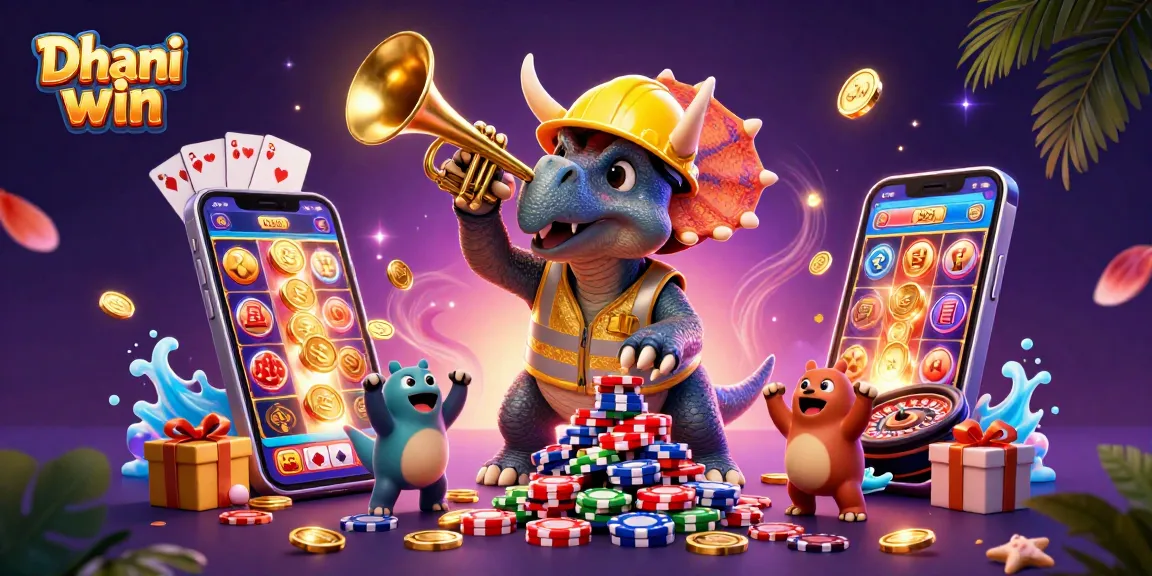 Experience the thrill of Dhani win with vibrant 3D characters creating wins and excitement in online gaming.