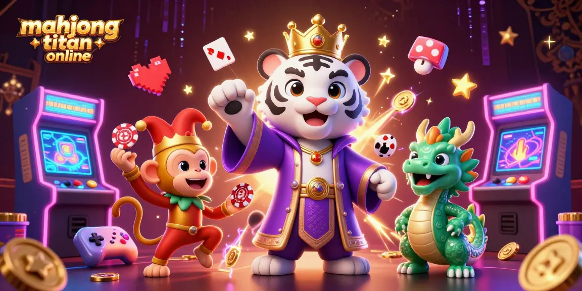 Join the exciting mahjong titan online adventure amidst vibrant casino gaming elements.