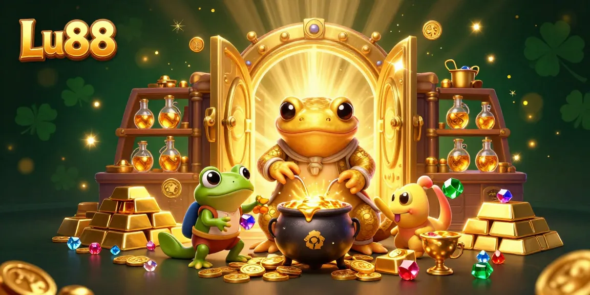 Engage with thrilling gameplay at Lu88, featuring enchanting visuals and dynamic gold elements.