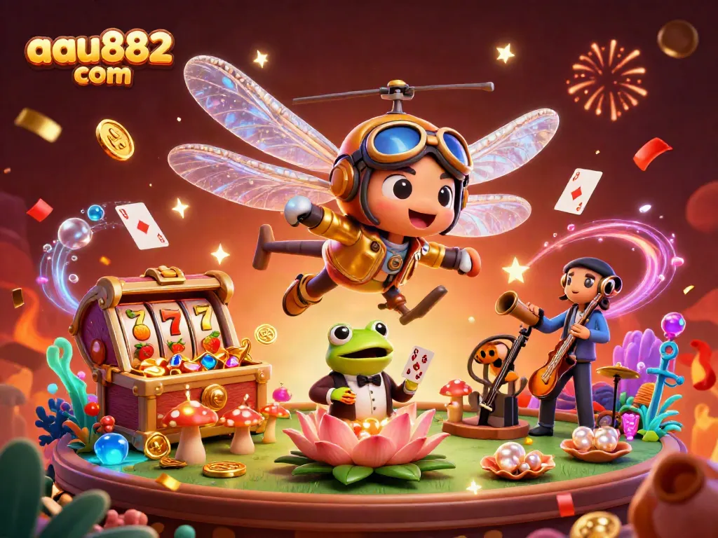 Experience dynamic gaming action at aau882 com with the vibrant underwater casino scene featuring engaging characters and exciting elements.