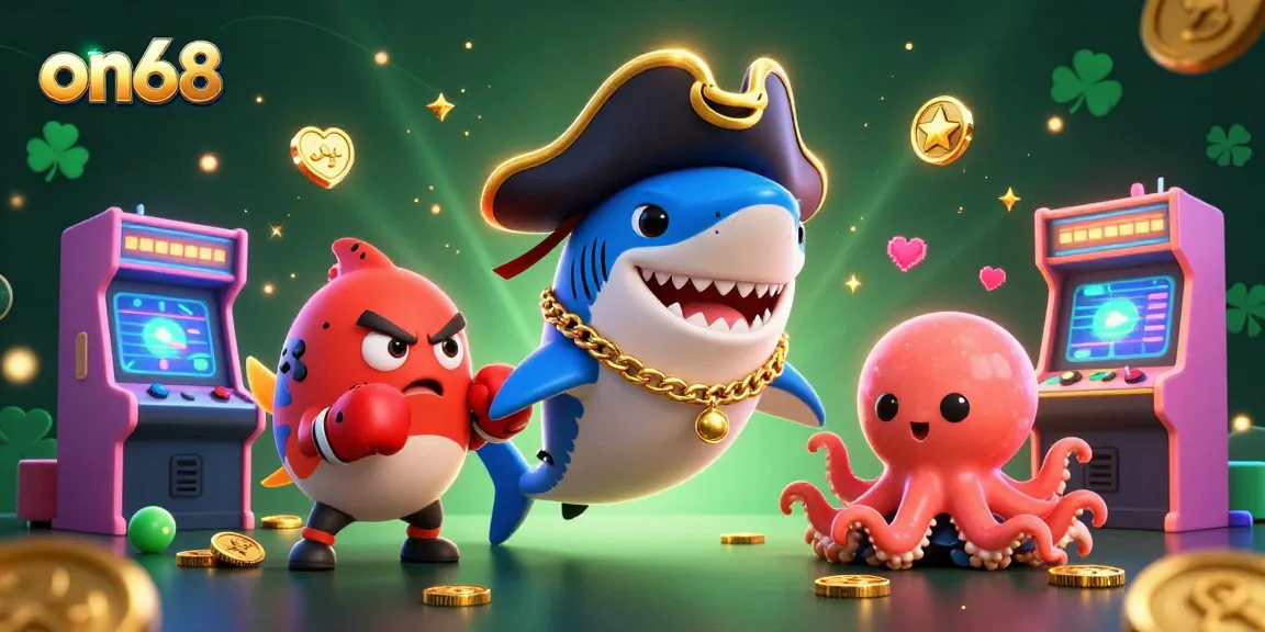 Experience thrilling gameplay with on68's colorful 3D characters and casino elements!