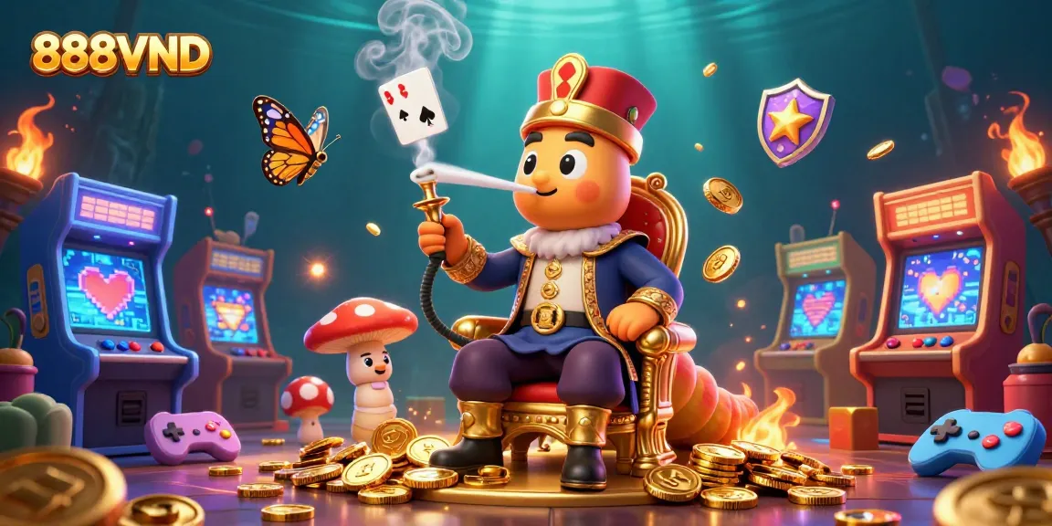 Engage in thrilling games at 888VND with vibrant casino elements and captivating characters.