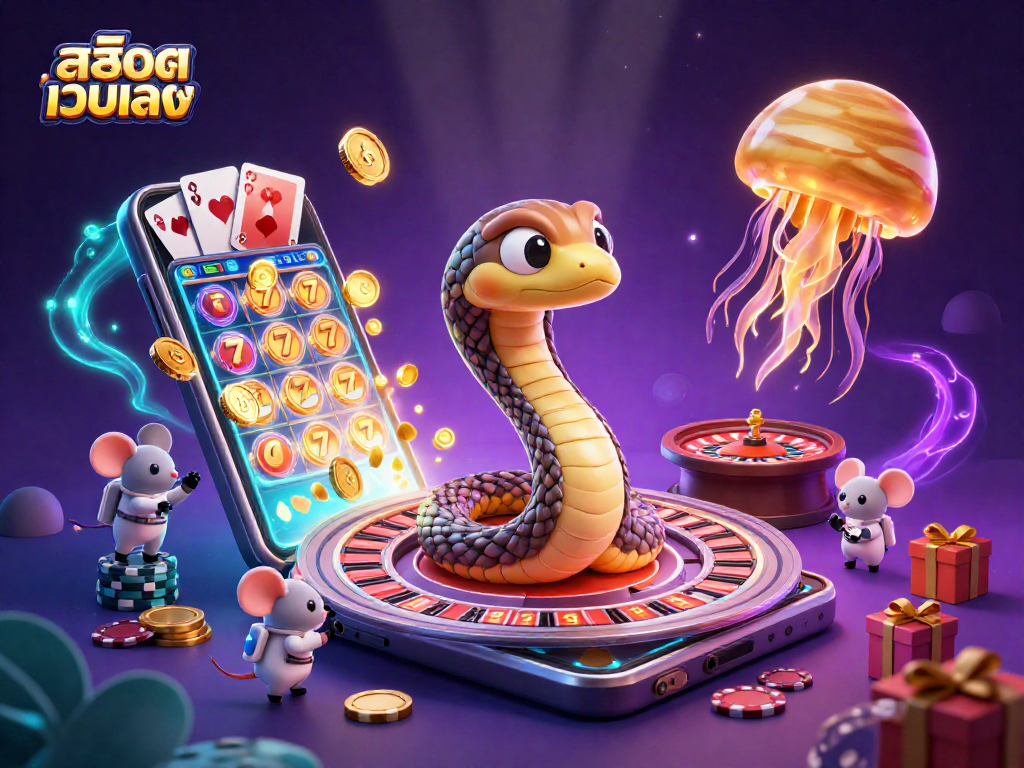 Experience the thrill of สล็อตเว็บตรง with astronaut mice betting on a cosmic roulette.