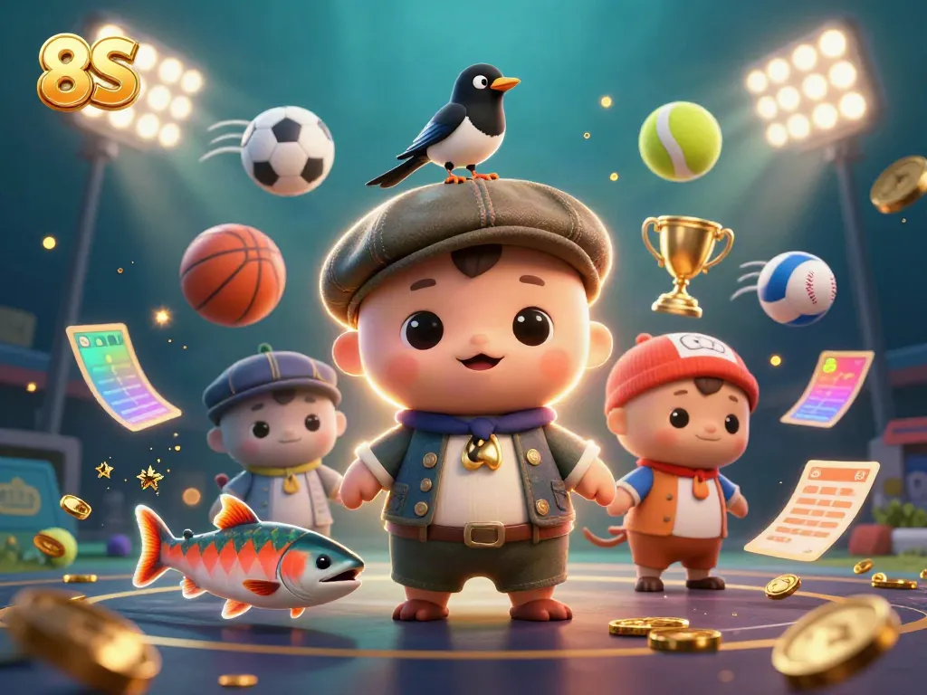 Experience the thrill of 8S sports betting with dynamic characters and action-packed elements.
