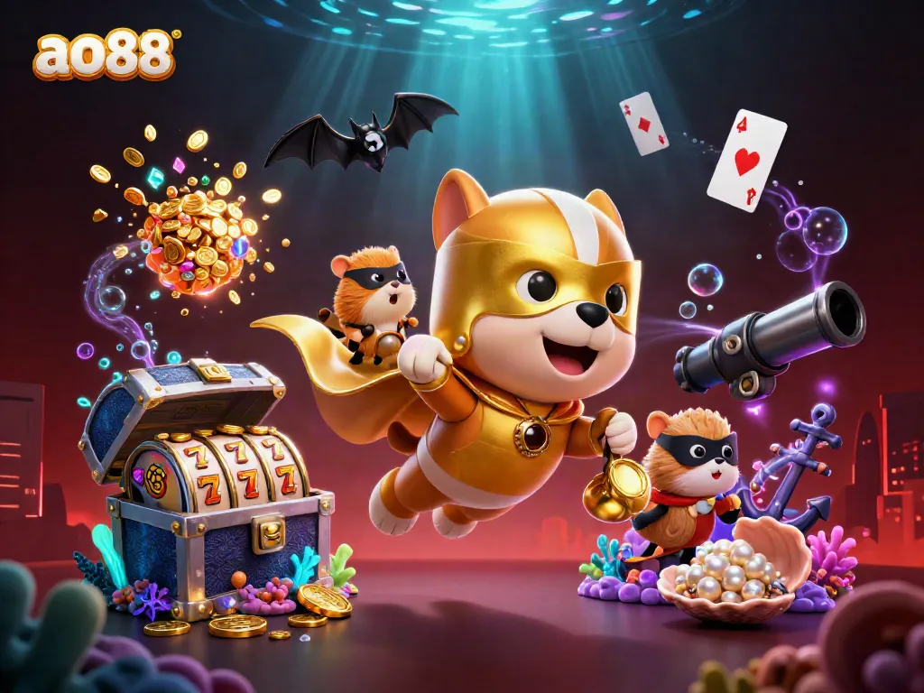Cash in on excitement with ao88's thrilling gaming adventures in a vibrant underwater scene.