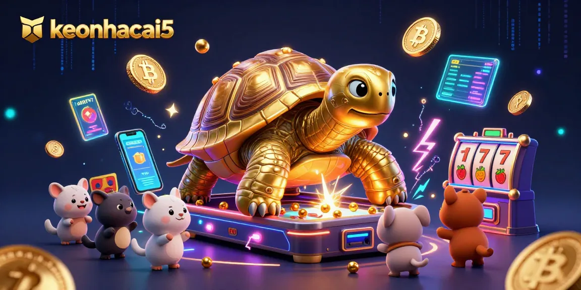 Experience excitement with keonhacai5 in a colorful, action-packed casino scene.