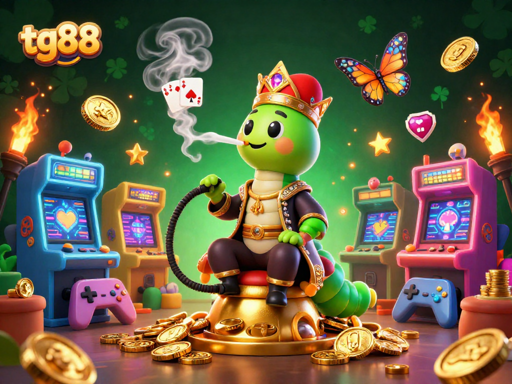 Experience thrilling wins at tg88 with our vibrant 3D illustration showcasing casino excitement and game elements.