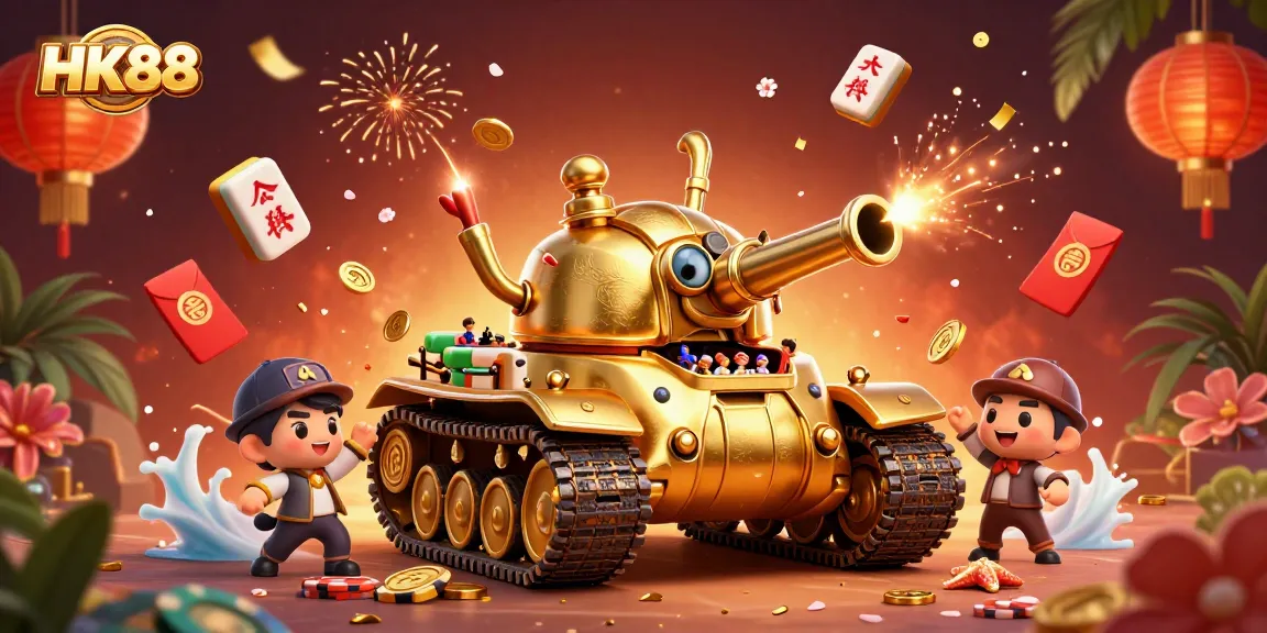 Experience thrilling gameplay at HK88 with a vibrant, animated casino scene filled with luck and excitement.