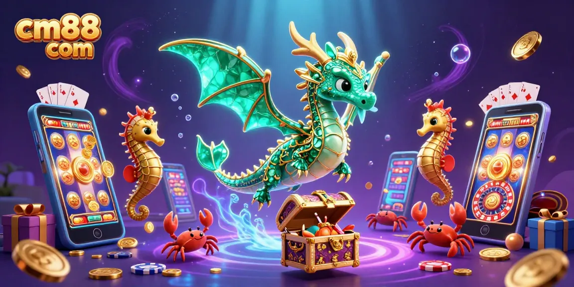 Engage in thrilling gameplay at cm88 com with vibrant casino elements and enchanting sea characters.