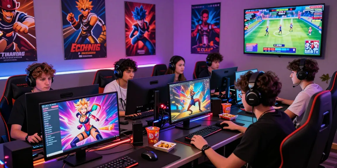 Players immersed in real ecchi games during an online gaming session, showcasing vibrant graphics and gaming camaraderie.