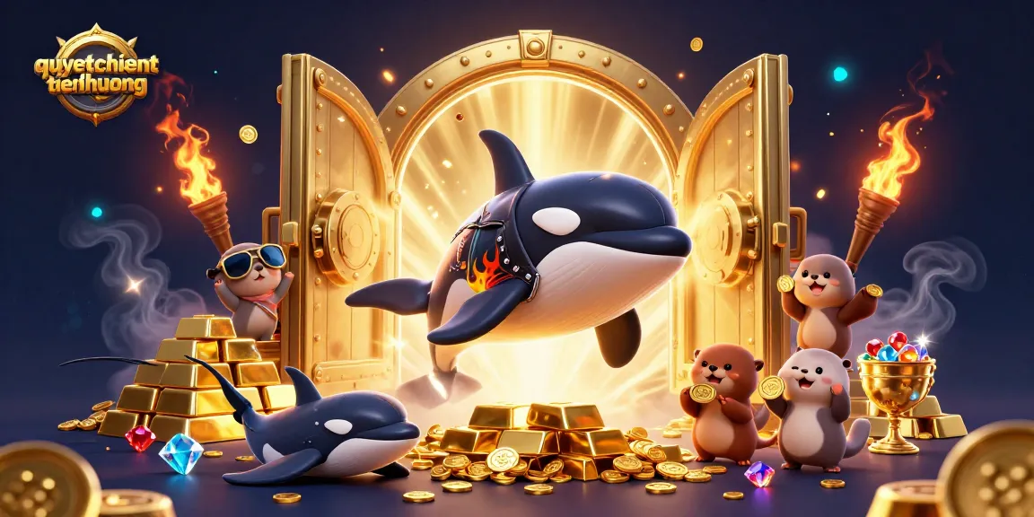 Experience the excitement of quyetchientienthuong as animated sea creatures celebrate with treasures in a vibrant casino scene.