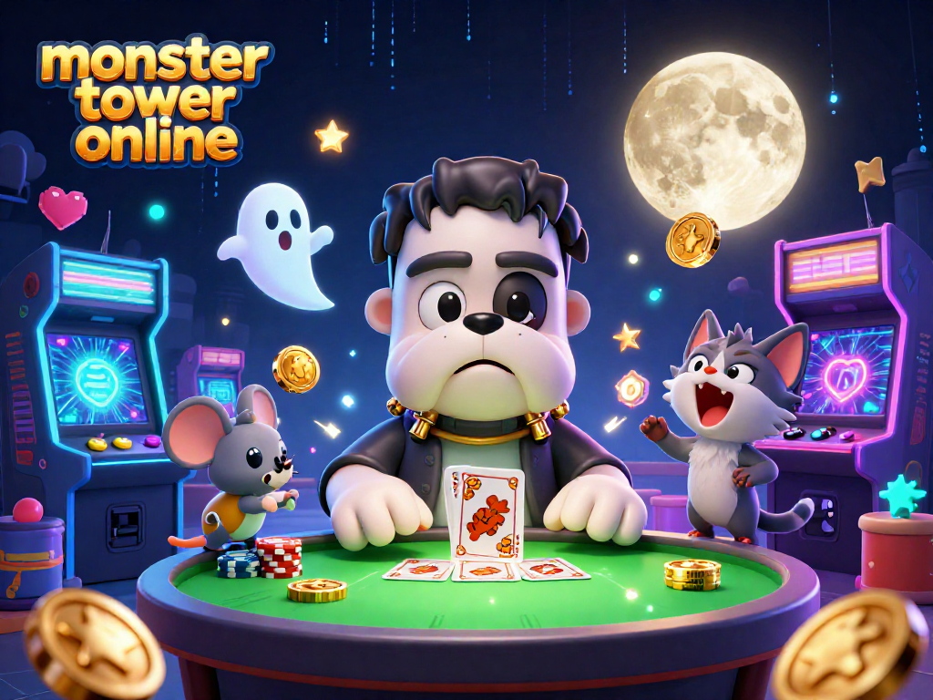 Engaging gameplay scene featuring monster tower online with vibrant characters and casino elements.