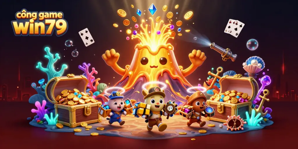 Experience the excitement of cổng game win79 with vibrant treasures and dynamic characters in triumph.
