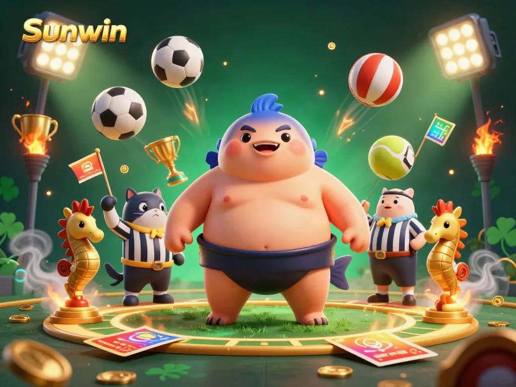 Experience thrilling gameplay at Sunwin with engaging underwater scenes, dazzling symbols, and energetic casino elements.