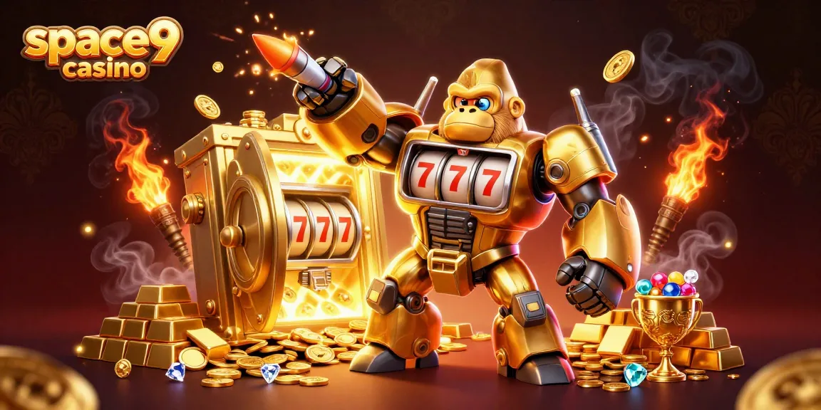 Experience the thrilling actions of space9 casino with a transformative gorilla mech and treasure explosion.