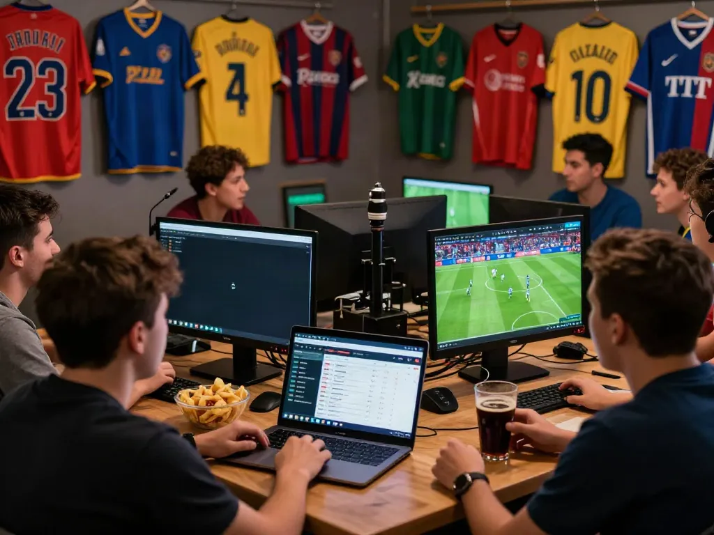Fans engaging with Socolive streaming service during live soccer matches.