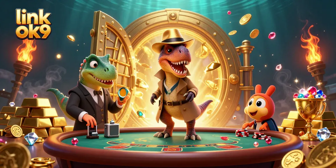 Engage in thrilling bets at link ok9 while a velociraptor surveys the blackjack table.