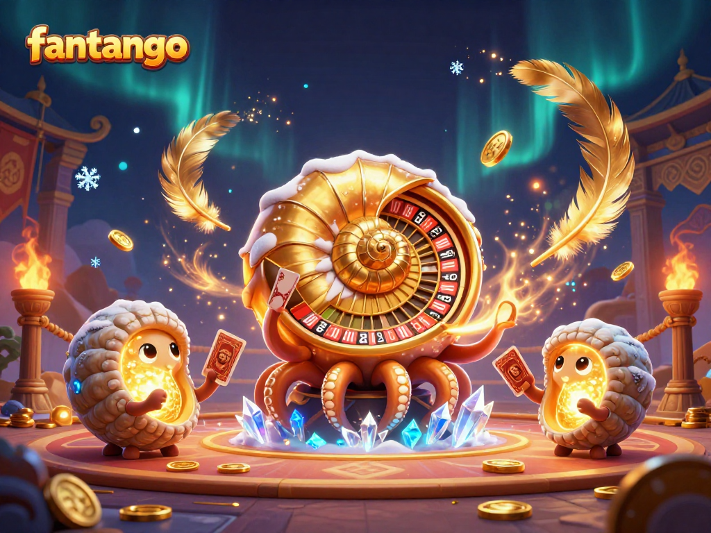 Experience thrilling games of fantango with a giant nautilus roulette wheel and glowing ammonite companions.