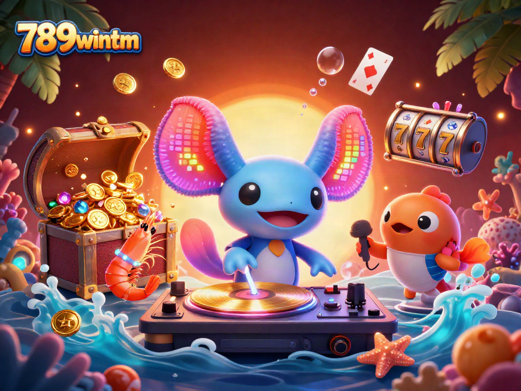 Immerse yourself in the vibrant world of 789wintm, where the axolotl DJ spins the jackpot!
