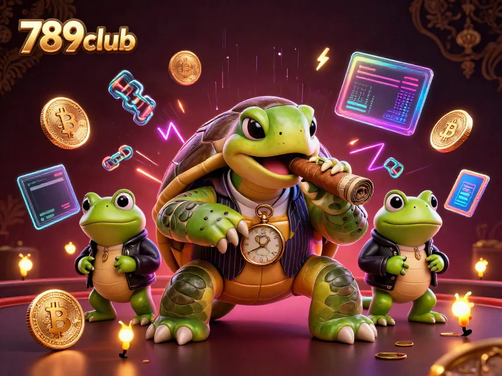 Engage with thrilling 789club casino action featuring a 3D snapping turtle mobster delighting in high-stakes gameplay.