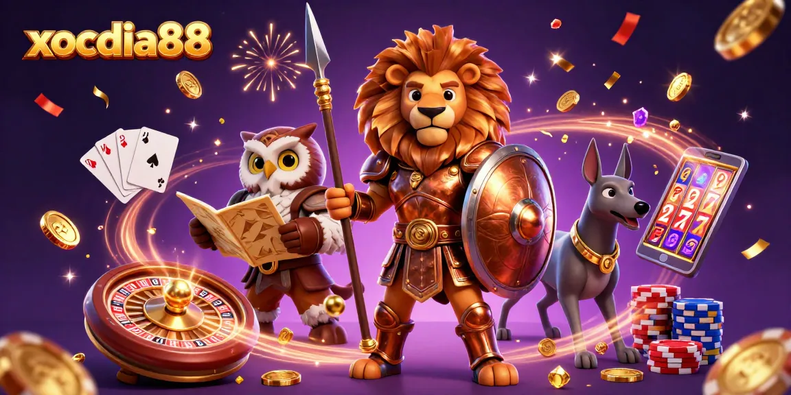 Feel the excitement of xocdia88 with exhilarating gameplay, golden coins raining down in this vivid casino scene.