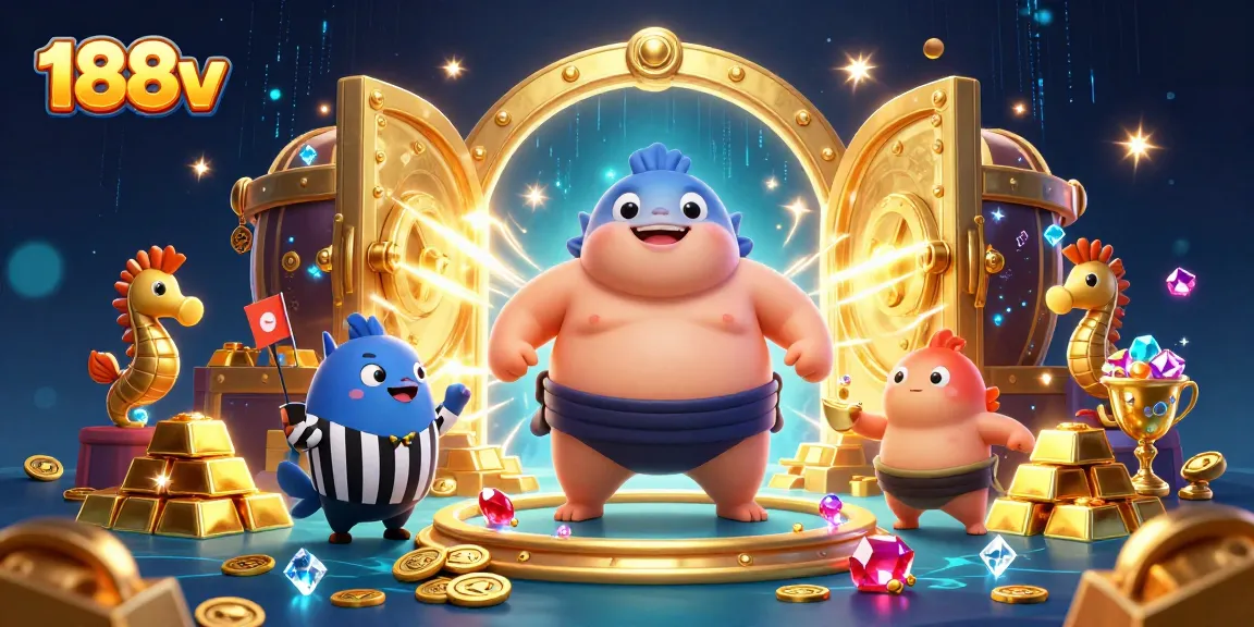Win big with 188v at the ultimate underwater casino party featuring lively characters!