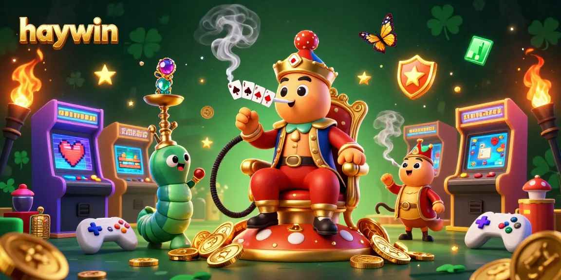 Experience thrilling gameplay with haywin's rich casino and game elements in a vibrant 3D scene.