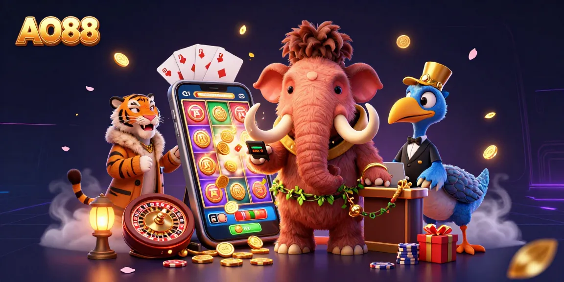 AO88 bouncer checks IDs as a saber-tooth tiger VIP enters an animated casino