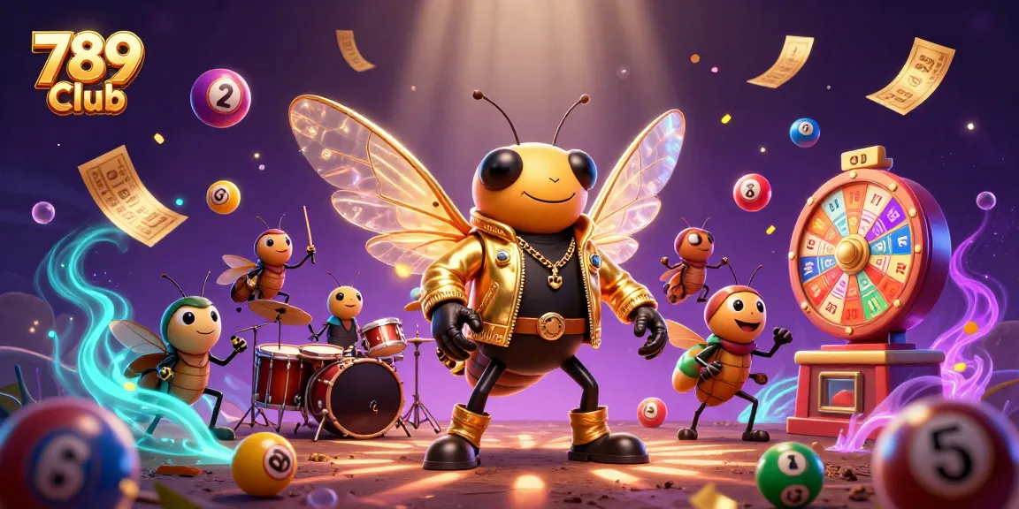 Winning moments at 789 Club with colorful lottery elements and energetic characters