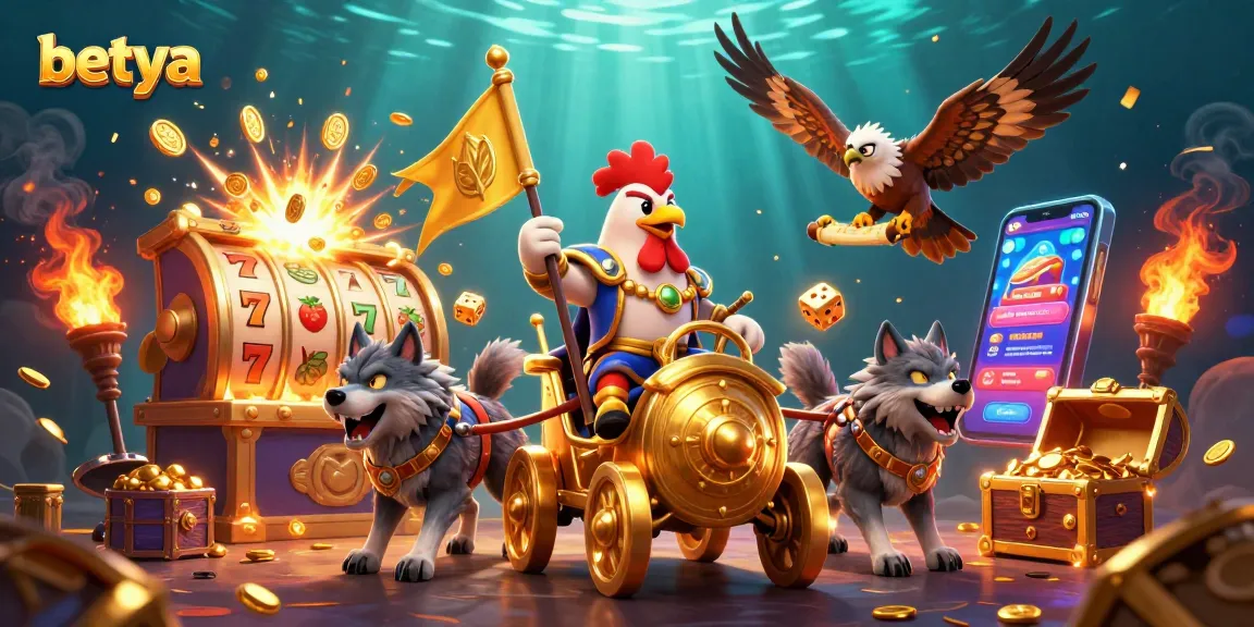 Win big at betya with this vibrant illustration showcasing an epic jackpot scene.