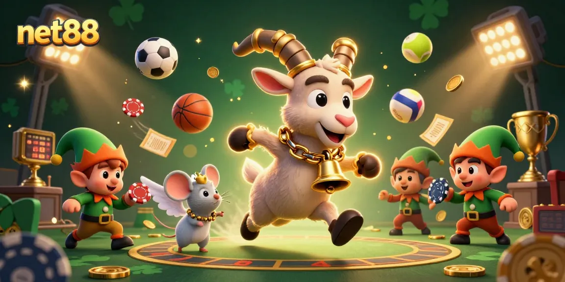Experience the thrill of betting with net88 in a vibrant casino scene filled with exciting characters.