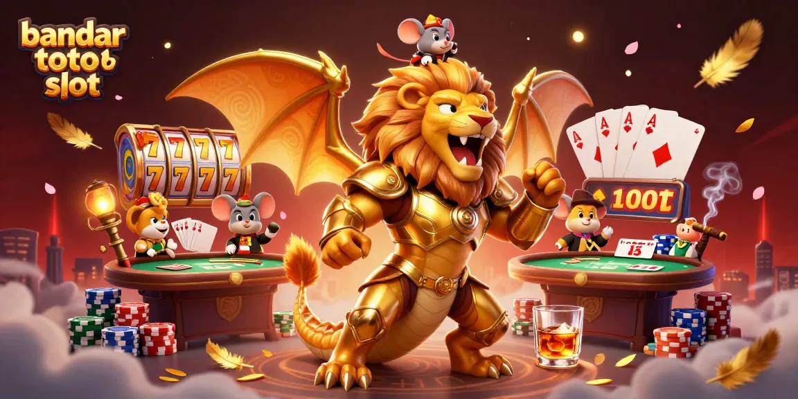 Experience the excitement of bandar toto slot with vibrant characters and casino elements in a thrilling scene.
