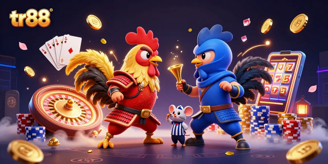 Experience thrilling action at tr88 with dual fighting roosters in an exciting casino showdown!