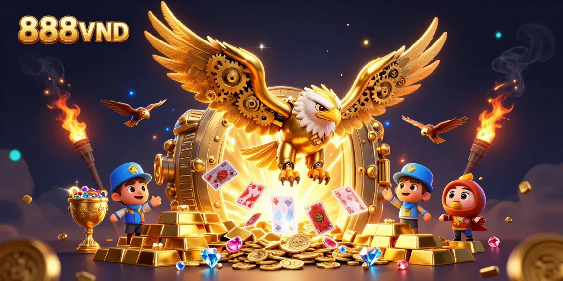 Experience thrilling gameplay with 888VND while diving into rich treasures and holographic cards.