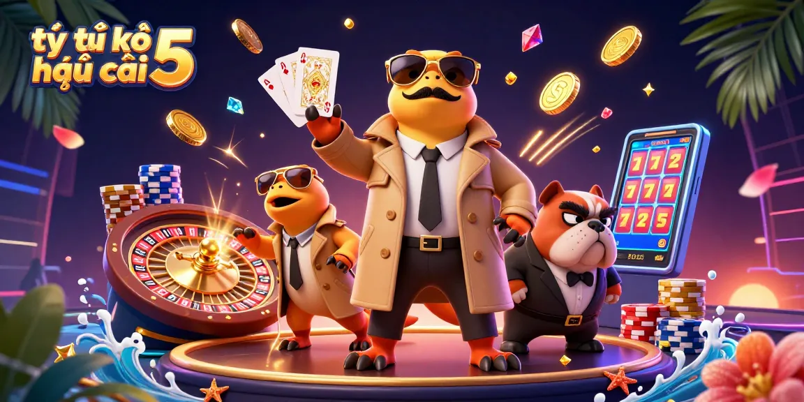 Experience excitement with tỷ lệ kèo nhà cái 5 as colorful raptors enter a VIP casino lounge surrounded by dynamic game elements.