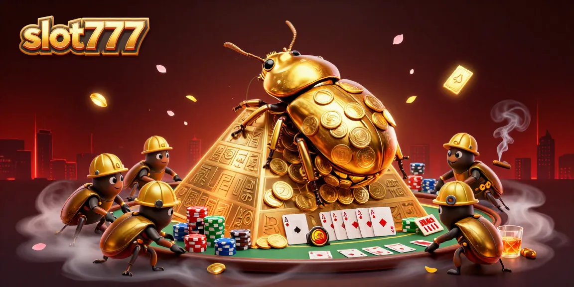 Experience the thrill of winning at slot777 with engaging game elements amid golden coins.