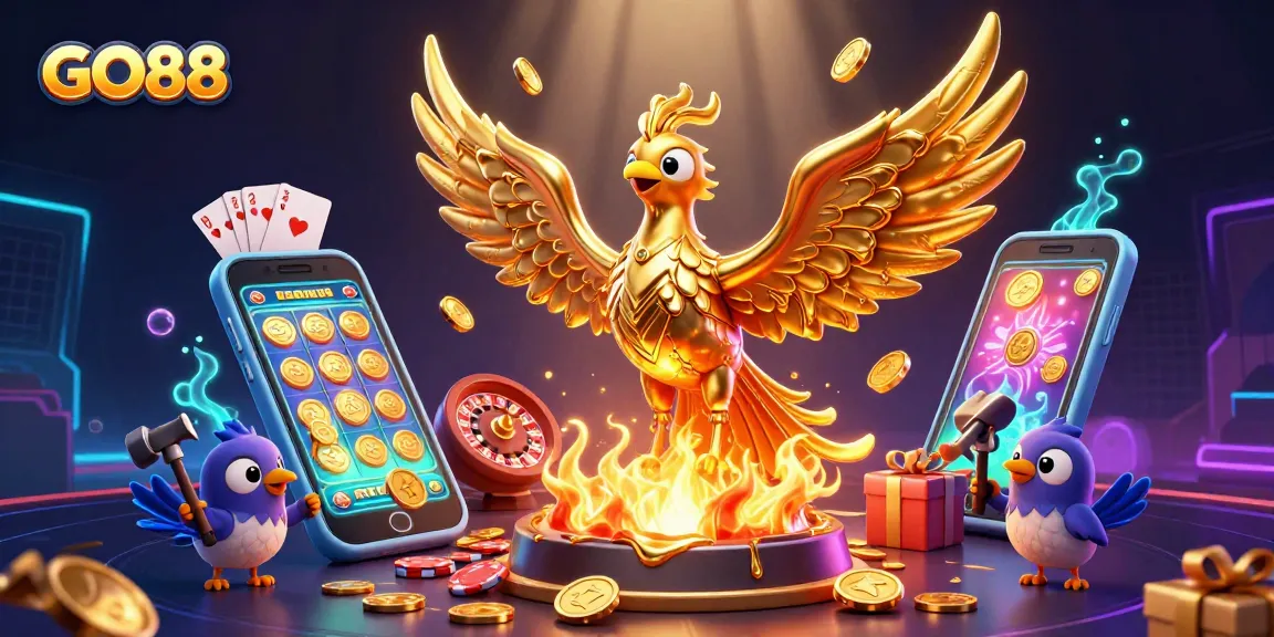 Engage with GO88 and experience a visually stunning casino realm filled with gold and gaming excitement.